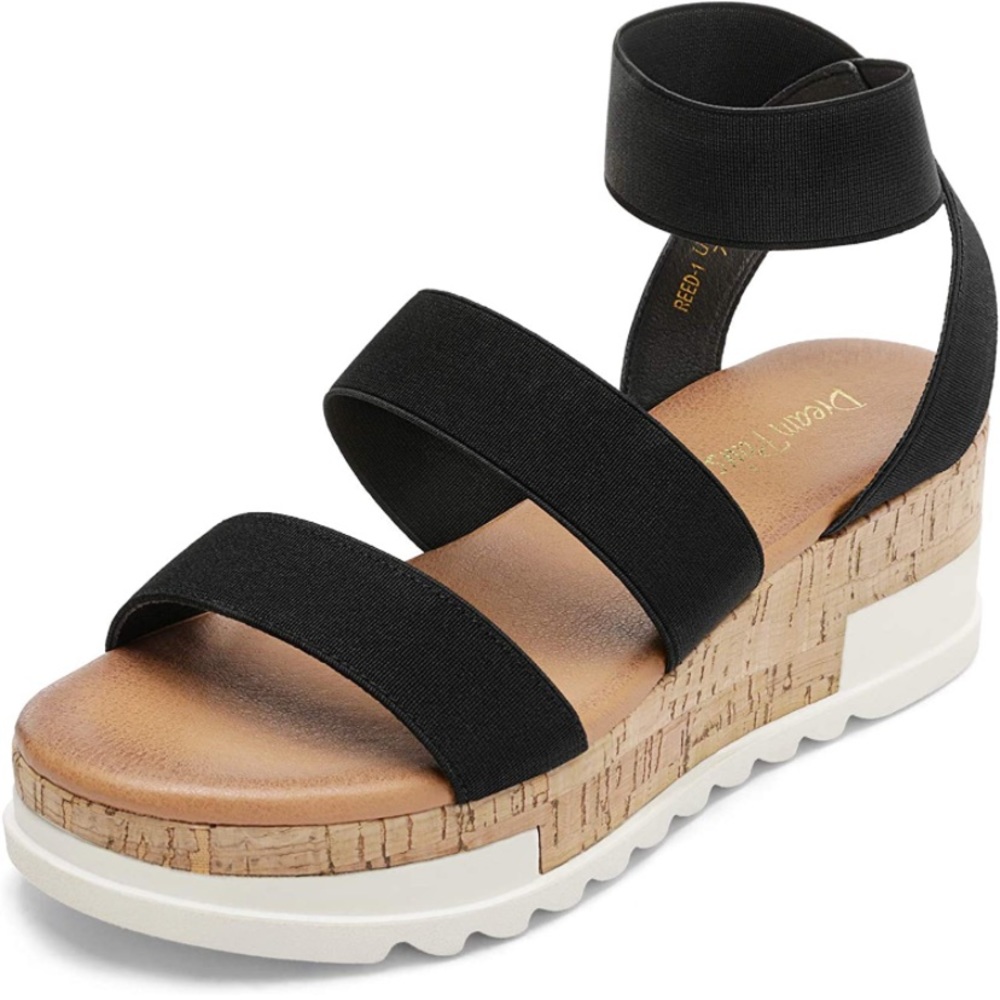 Dream pairs black wedge sandal